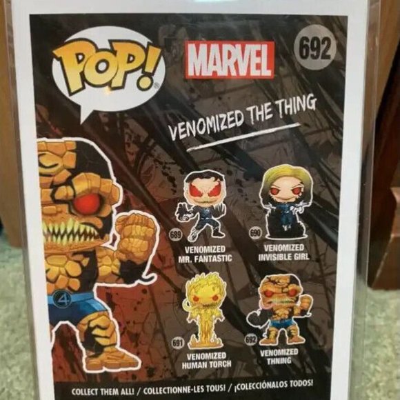 New! Funko Pop #692 Venomized Thing Gamestop Exclusive Free Holder! MIB Venom - Picture 3 of 3